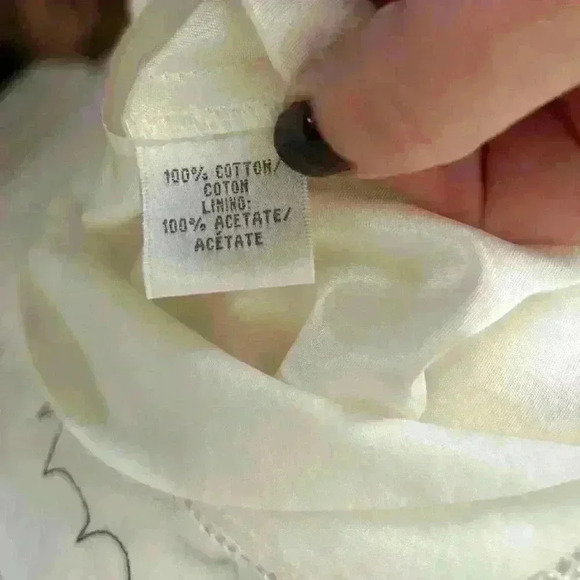 Cynthia Steffe white pleated front a line embroidered cotton dress size 8 - Picture 4 of 5